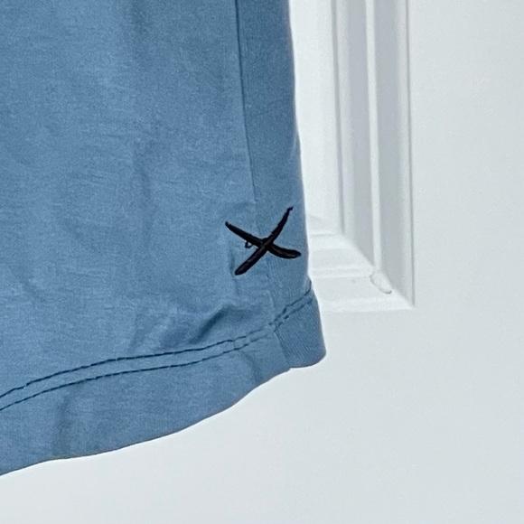 Cuts Crew Curve Hem Blue Short Sleeve Pocket T- T-Shirt- 47055 - Picture 14 of 15